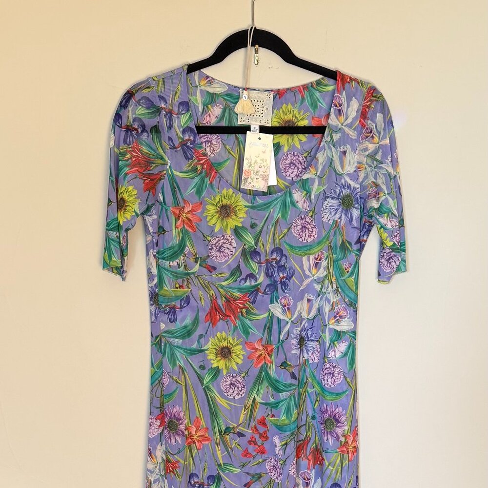 Johnny Was Daphne Mesh Dress sz Medium